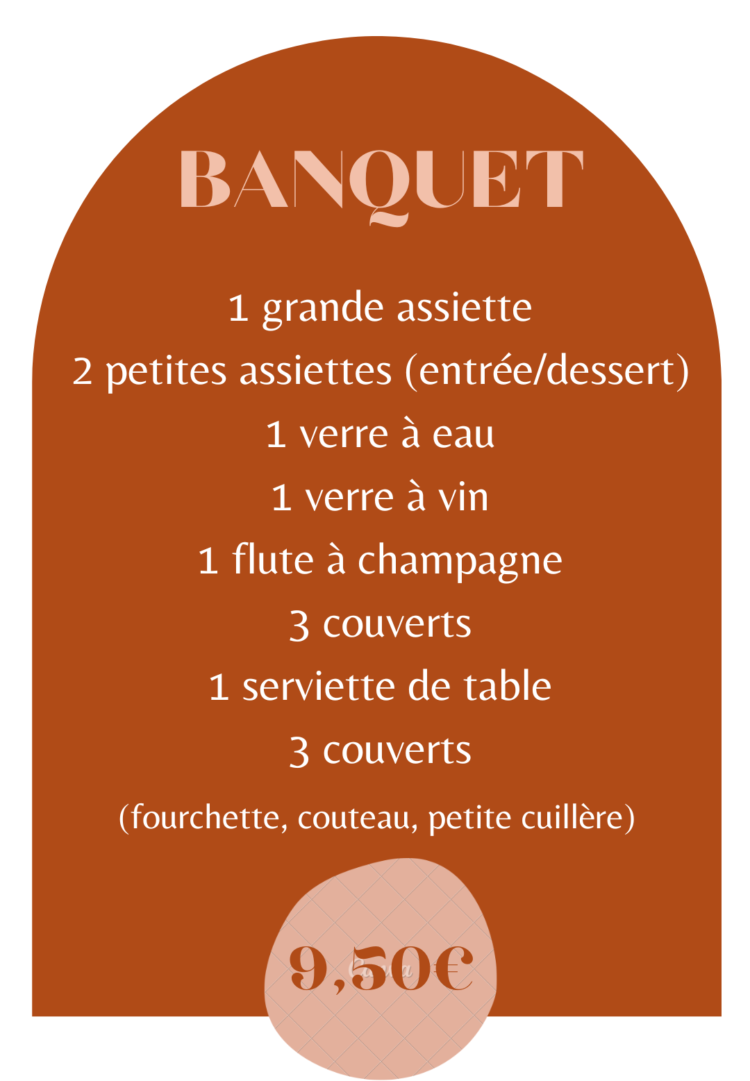 Formule banquet location vaisselle